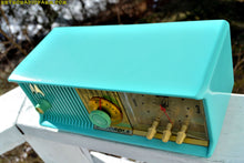 Charger l&#39;image dans la galerie, SOLD! - Apr 27, 2017 - VIVID Turquoise Retro Jetsons 1957 Motorola 57CC Tube AM Clock Radio Totally Restored! - [product_type} - Motorola - Retro Radio Farm