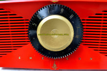 画像をギャラリービューアに読み込む, SOLD! - Sept 17, 2017 - MATADOR RED Mid Century Vintage 1955 Emerson Model 812B Tube AM Clock Radio Rare Color Sounds Great! - [product_type} - Emerson - Retro Radio Farm