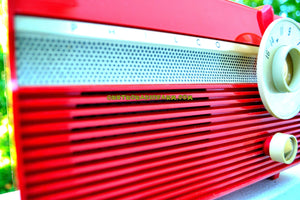 SOLD! - Dec. 6, 2017 - FLAME RED Mid Century Jet Age Retro 1959 Philco Model E-812-124 Tube AM Radio Totally Awesome!! - [product_type} - Philco - Retro Radio Farm