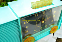 Charger l&#39;image dans la galerie, SOLD! - Dec 8, 2017 - TURQUOISE Mid-Century Retro Vintage 1959 Philco Model G755-124 AM Tube Clock Radio Totally Restored! - [product_type} - Philco - Retro Radio Farm