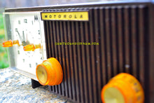 Load image into Gallery viewer, SOLD! - May 26, 2017 - BLUETOOTH MP3 READY - Chocolate Brown Retro Jetsons 1959 Motorola Model 5C12M Tube AM Clock Radio Totally Restored! - [product_type} - Motorola - Retro Radio Farm