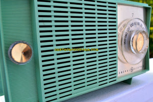 SOLD! - Aug 19, 2017 - BLUETOOTH MP3 READY SEA GREEN 1959 General Electric Model T-129C Tube Radio - [product_type} - General Electric - Retro Radio Farm
