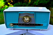 Load image into Gallery viewer, SOLD! - Aug 13, 2017 - AQUA AND WHITE Atomic Age Vintage 1959 RCA Victor Model X-4HE Tube AM Radio Near Mint and Shiny! - [product_type} - RCA Victor - Retro Radio Farm