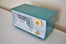 Charger l&#39;image dans la galerie, Mariner Blue White 1955 Admiral Model 5C48N AM Vacuum Tube Radio Rare Colors Sounds Great!