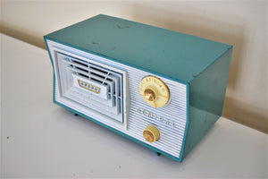 Mariner Blue White 1955 Admiral Model 5C48N AM Vacuum Tube Radio Rare Colors Sounds Great!