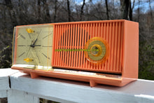 画像をギャラリービューアに読み込む, SOLD! - Dec. 6, 2017 - PEACH PINK Mid Century Retro Jetsons 1958 Silvertone Model 90235 AM Clock Radio Totally Restored! - [product_type} - Silvertone - Retro Radio Farm