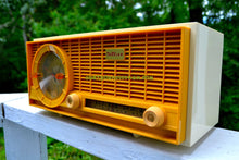 Load image into Gallery viewer, SOLD! - Sept 23, 2017 - MUSTARD Yellow Mid Century Vintage 1961 Travler 63C301 AM Tube Radio Pristine and Rare As Can Be! - [product_type} - Travler - Retro Radio Farm