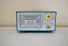 Charger l&#39;image dans la galerie, Mariner Blue White 1955 Admiral Model 5C48N AM Vacuum Tube Radio Rare Colors Sounds Great!