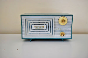 Mariner Blue White 1955 Admiral Model 5C48N AM Vacuum Tube Radio Rare Colors Sounds Great!