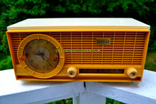 Load image into Gallery viewer, SOLD! - Sept 23, 2017 - MUSTARD Yellow Mid Century Vintage 1961 Travler 63C301 AM Tube Radio Pristine and Rare As Can Be! - [product_type} - Travler - Retro Radio Farm