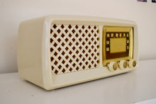 Load image into Gallery viewer, Cabana Ivory 1955 Silvertone Model 2016 AM Vacuum Tube Radio Totally Restored! Sounds Wonderful!