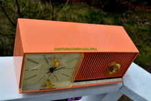 Load image into Gallery viewer, SOLD! - Dec. 6, 2017 - PEACH PINK Mid Century Retro Jetsons 1958 Silvertone Model 90235 AM Clock Radio Totally Restored! - [product_type} - Silvertone - Retro Radio Farm