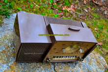 Load image into Gallery viewer, SOLD! - Aug 1, 2017 - WALNUT BROWN Mid Century Jetsons 1958 General Electric Model C415 Tube AM Clock Radio Works Great! - [product_type} - General Electric - Retro Radio Farm