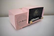 Charger l&#39;image dans la galerie, Bluetooth Ready To Go - Princess Pink 1959 GE General Electric Model 913D AM Vacuum Tube Clock Radio Sounds Great Popular Model!