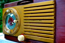 画像をギャラリービューアに読み込む, Sold! - Oct 21, 2017 - BLUETOOTH MP3 READY - BURLED TOP Art Deco 1952 General Electric Model 521F AM Brown Bakelite Tube Clock Radio - [product_type} - General Electric - Retro Radio Farm