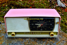 Load image into Gallery viewer, SOLD! - Apr 29, 2017 - BEAUTIFUL Powder Pink And White Retro Jetsons 1958 RCA Victor 9-C-71 Tube AM Clock Radio Works Great! - [product_type} - RCA Victor - Retro Radio Farm
