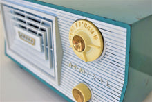 Load image into Gallery viewer, Mariner Blue White 1955 Admiral Model 5C48N AM Vacuum Tube Radio Rare Colors Sounds Great!