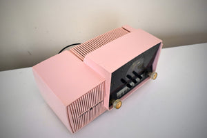 Bluetooth すぐに使える-プリンセス ピンク 1959 GE ゼネラル・エレクトリック モデル 913D AM 真空管時計 ラジオ サウンド 大好評モデル！
