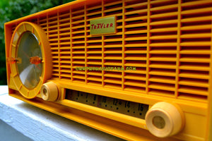 SOLD! - Sept 23, 2017 - MUSTARD Yellow Mid Century Vintage 1961 Travler 63C301 AM Tube Radio Pristine and Rare As Can Be! - [product_type} - Travler - Retro Radio Farm