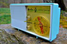Load image into Gallery viewer, SOLD! - Dec. 18, 2017 - BLUETOOTH MP3 READY - AM FM TURQUOISE Retro Mid Century Jetsons Vintage 1962 Arvin Model 31R26 Tube Radio Amazing! - [product_type} - Arvin - Retro Radio Farm