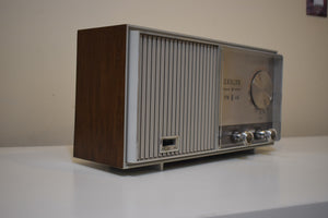 ウォルナット木目と白 1969 ゼニス モデル Z419L AM/FM ソリッドステート ラジオ オリジナル ボックス ユーザー マニュアル サウンドはグルーヴィーな男です!