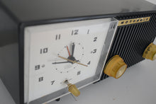 Load image into Gallery viewer, Bluetooth Ready To Go - Mamba Black Mid Century 1959 Motorola Model 5C11E AM Vacuum Tube Clock Radio