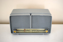 Load image into Gallery viewer, Tundra Gray 1956 RCA Victor Model 8-X-8J AM Vacuum Tube Radio Twin Speaker Better Listening Excellent Plus Condition!