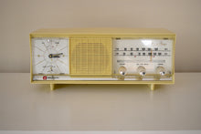 Load image into Gallery viewer, Tapioca Beige 1964 Panasonic Model 720 Vacuum Tube AM FM Clock Radio Sounds Great Excellent Condition!