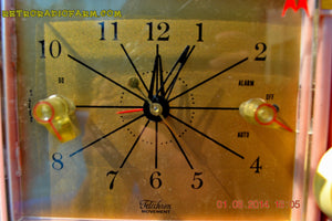 SOLD! - Dec 27, 2014 - PRETTY IN PINK Retro Jetsons 1956 Motorola 57CF Tube AM Clock Radio WORKS! - [product_type} - Motorola - Retro Radio Farm