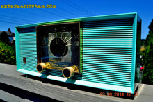 Charger l&#39;image dans la galerie, SOLD! - Sept 4, 2014 - RIDICULOUS CLEAN AQUA BLUE Retro Jetsons 1957 Magnavox R5 Tube AM Radio Dual Speaker WORKS! - [product_type} - Magnavox - Retro Radio Farm