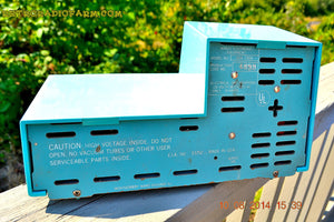 SOLD! - Aug 13, 2014 - Sky Blue SPLIT LEVEL Wacky Looking Retro 1960's or 1970's Wards Airline GEN-1703A AM Works! - [product_type} - Admiral - Retro Radio Farm