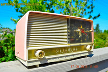 Load image into Gallery viewer, SOLD! - Oct 2, 2014 - POWDER PINK Retro Jetsons 1956 RCA Victor 8-C-7-FE Tube AM Clock Radio WORKS! - [product_type} - RCA Victor - Retro Radio Farm