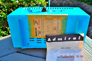 SOLD! - Oct 1, 2014 - SEAFOAM GREEN Retro Jetsons Vintage 1958 Admiral Model 248 AM Tube Radio WORKS! - [product_type} - Admiral - Retro Radio Farm