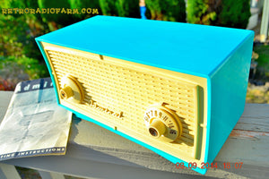 SOLD! - Oct 1, 2014 - SEAFOAM GREEN Retro Jetsons Vintage 1958 Admiral Model 248 AM Tube Radio WORKS!
