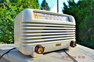 SOLD! - Oct  2, 2014 - ART DECO Ivory 1947 Philco Model PT-4 Bakelite Tube AM Radio WORKS! - [product_type} - Philco - Retro Radio Farm