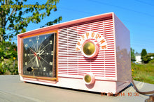 Charger l&#39;image dans la galerie, SOLD! - Sept 28, 2014 - BUBBLE GUM Pink Retro 1956 RCA Victor Model 6-C-5 AM Clock Radio Works! - [product_type} - RCA Victor - Retro Radio Farm
