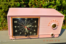 Load image into Gallery viewer, SOLD! - Sept 28, 2014 - BUBBLE GUM Pink Retro 1956 RCA Victor Model 6-C-5 AM Clock Radio Works! - [product_type} - RCA Victor - Retro Radio Farm
