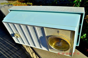 SOLD! - Nov 26, 2014 - SONIC BLUE Retro Vintage Jetsons 1959 Zenith N508B AM Tube Radio WORKS!