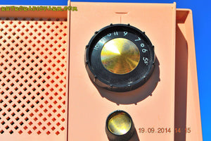SOLD! - Oct 19, 2014 - CARNATION PINK Retro Jetsons Vintage 1957 Westinghouse H-744T4 AM Tube Radio WORKS! - [product_type} - Westinghouse - Retro Radio Farm