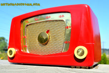 Load image into Gallery viewer, SOLD! - Sept 28, 2014 - CARDINAL RED Retro Vintage 1951 Silvertone Model 5 AM Tube Radio WORKS! - [product_type} - Silvertone - Retro Radio Farm