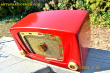 Charger l&#39;image dans la galerie, SOLD! - Sept 28, 2014 - CARDINAL RED Retro Vintage 1951 Silvertone Model 5 AM Tube Radio WORKS! - [product_type} - Silvertone - Retro Radio Farm