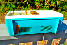 Load image into Gallery viewer, SOLD! - Dec 9, 2014 - SEAFOAM Green Turquoise Retro Jetsons Vintage 1956 Truetone DC-2083 AM Tube Clock Radio WORKS! - [product_type} - Truetone - Retro Radio Farm