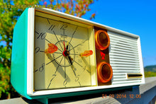 画像をギャラリービューアに読み込む, SOLD! - Dec 9, 2014 - SEAFOAM Green Turquoise Retro Jetsons Vintage 1956 Truetone DC-2083 AM Tube Clock Radio WORKS! - [product_type} - Truetone - Retro Radio Farm
