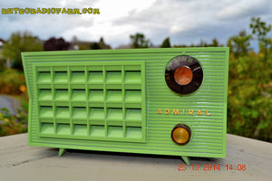 SOLD!- Nov. 8, 2014 BIANCHI GREEN Vintage 1955 Admiral 5R3 AM Tube Radio - [product_type} - Admiral - Retro Radio Farm