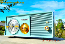 Charger l&#39;image dans la galerie, SOLD! - Dec 9, 2014 - BABY BLUE Retro Jetsons 1957 Motorola 5C14CW Tube AM Clock Radio WORKS! - [product_type} - Motorola - Retro Radio Farm
