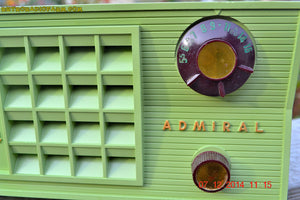 SOLD! - Dec 8, 2014 - PISTACHIO GREEN Vintage 1955 Admiral 5R3 AM Tube Radio Works! - [product_type} - Admiral - Retro Radio Farm