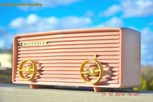 Load image into Gallery viewer, SOLD! - Jan 10, 2015 - PASTEL PINK Retro Jetsons 1957 Motorola 57R4 Tube AM Radio WORKS! - [product_type} - Motorola - Retro Radio Farm