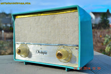 Load image into Gallery viewer, SOLD! - Feb 22, 2016 - RARE BIRD Turquoise Retro Jetsons 1959 Olympic Model 553 Tube AM Radio Totally Restored! - [product_type} - Olympic - Retro Radio Farm