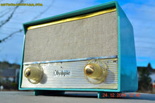Load image into Gallery viewer, SOLD! - Feb 22, 2016 - RARE BIRD Turquoise Retro Jetsons 1959 Olympic Model 553 Tube AM Radio Totally Restored! - [product_type} - Olympic - Retro Radio Farm