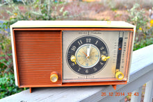 Load image into Gallery viewer, SOLD! - April 8, 2015 - COPPERTONE and Ivory Retro Jetsons Vintage 1960 Sears Model 6036 AM Tube Clock Radio Totally Restored! - [product_type} - RCA Victor - Retro Radio Farm